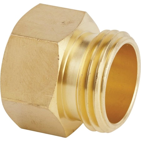 Best Garden 3/4 In. MHT x 3/4 In FPT Brass Non-Swivel Hose Connector GB-9552+GM294